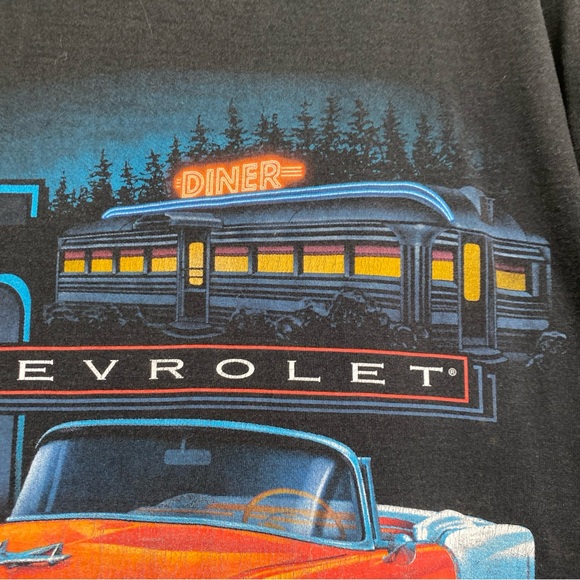 1955 Chevrolet Vintage T Shirt XL Chevy Diner Legend Flint Andy's T Shirts - Picture 9 of 15